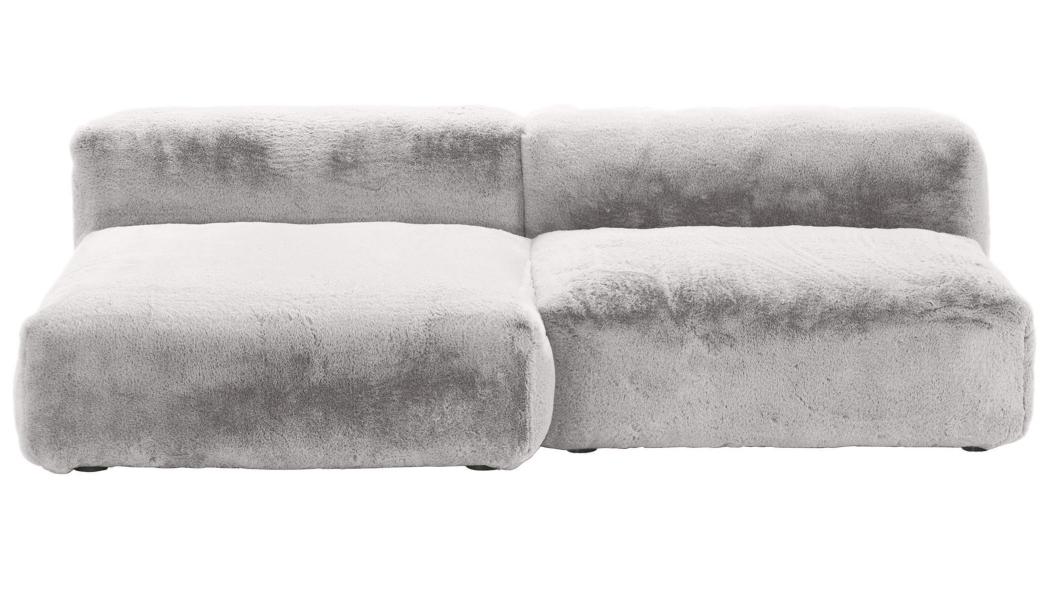  Sofa 1 Large 1 Medium 2 Side Faux Rabbit Fur grey