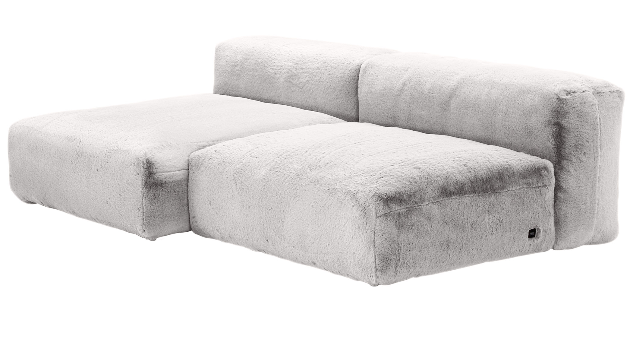  Sofa 1 Large 1 Medium 2 Side Faux Rabbit Fur grey